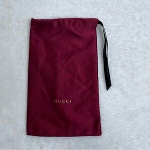 Gucci Maroon Burgundy Dust Bag Carrying Pouch for Glasses Sunglasses